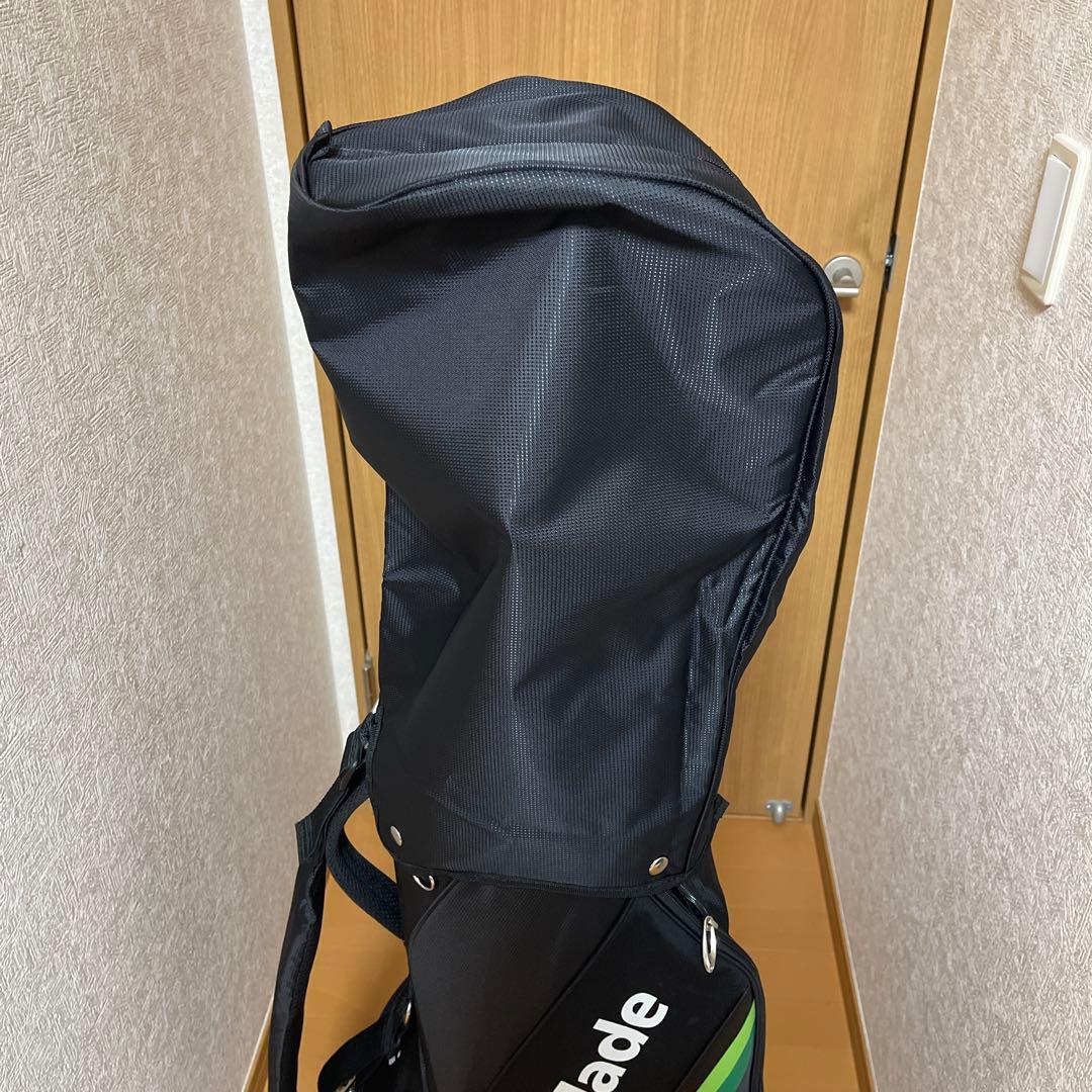 TaylorMade キャディバッグ 黒 緑 ストライプ