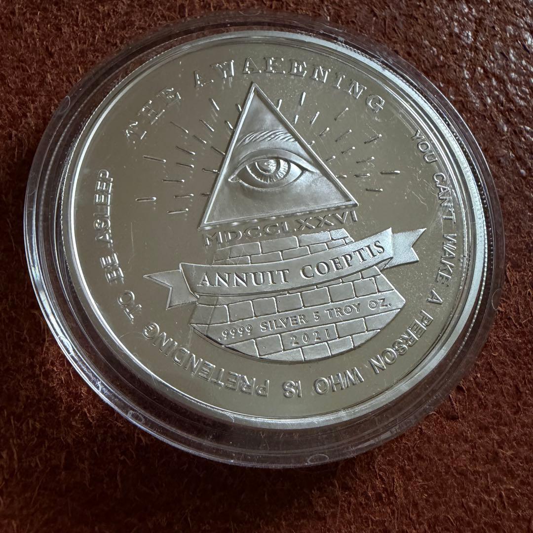 大型5oz☆アウェイクニング リバティ 銀貨 シリーズ2 純銀 シルバー