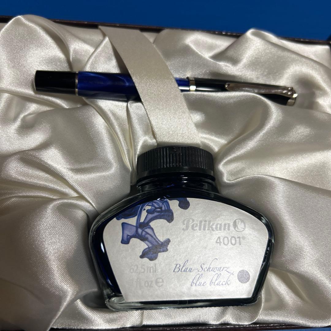 新品未使用 Pelikan 万年筆セット M200-5 ブルーブラック