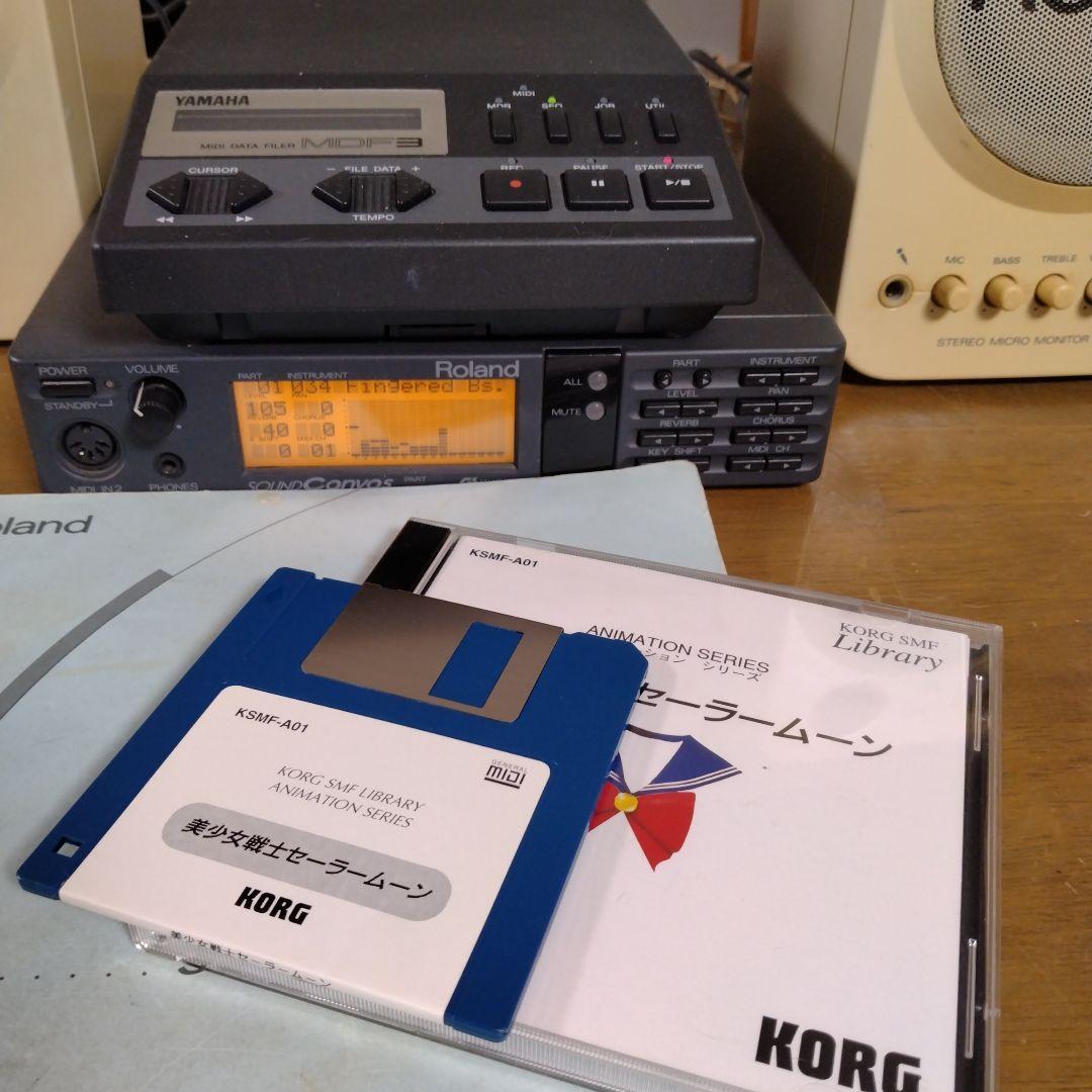 ★Roland SC-55 GS MIDI音源 ジャンク 取説・AC付 ジャンク