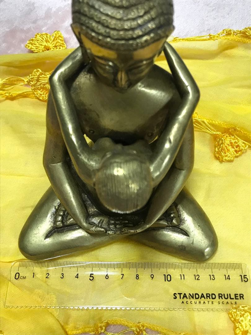 チベット密教/歓喜仏 高さ約16㎝ 約1kg/ヤブユム/シャクティ