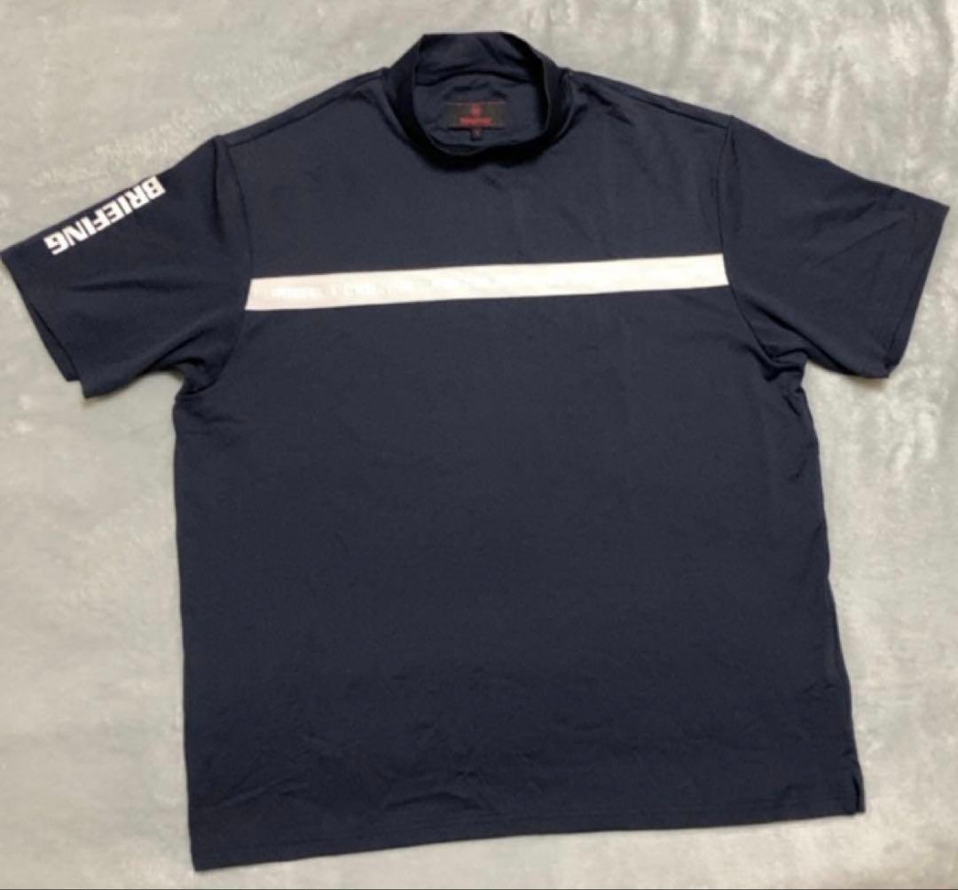 ブリーフィングゴルフ モックネック 202年モデル半袖 Lブラック