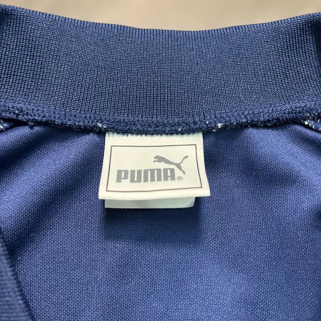 8SM1 puma トレーニングウェア　サッカーシャツ　ネイビー　古着used