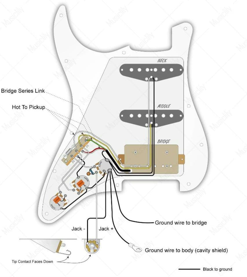 エグゼビア　ストラトキャスターSSHアセンブリ Fenderストラトクラシ