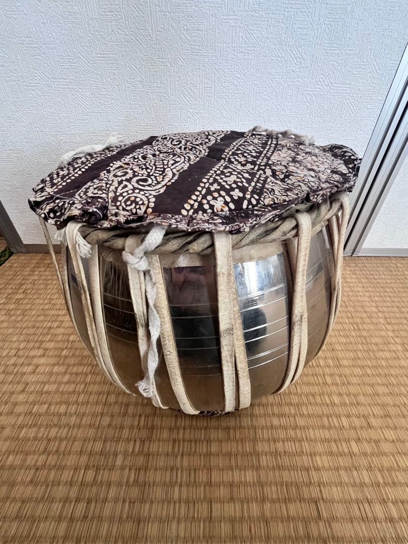 タブラ バヤンセット 木製・金属製　インド製　タブラハンマー付