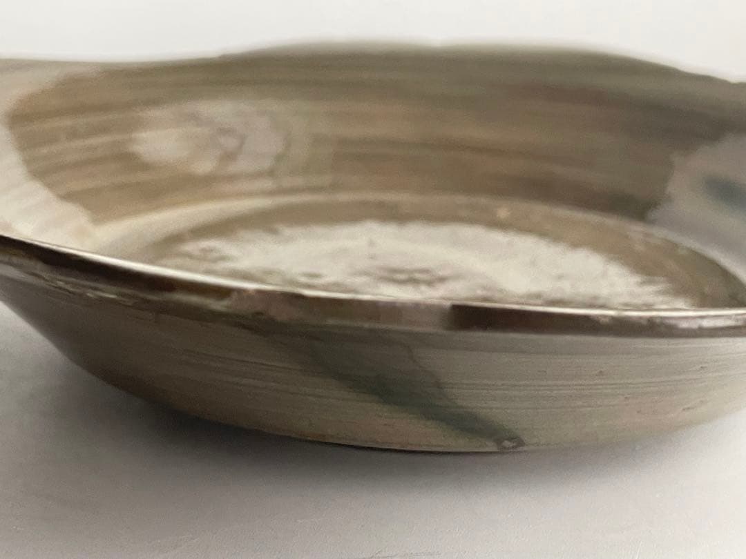 骨董　アンティーク　現川焼　現川　刷毛目　栗文様　隅入角皿　角皿　皿