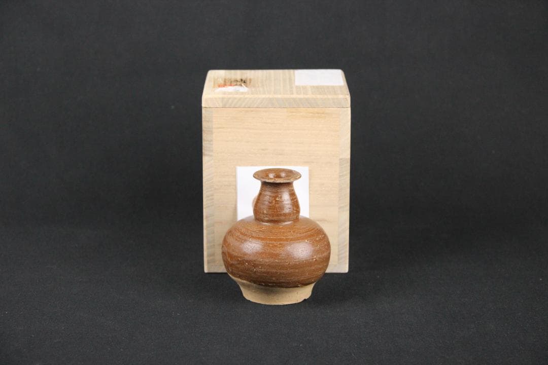 中国　明清時代 褐釉小壺 古民窯 福建窯 唐物 中国古玩 EU11-7