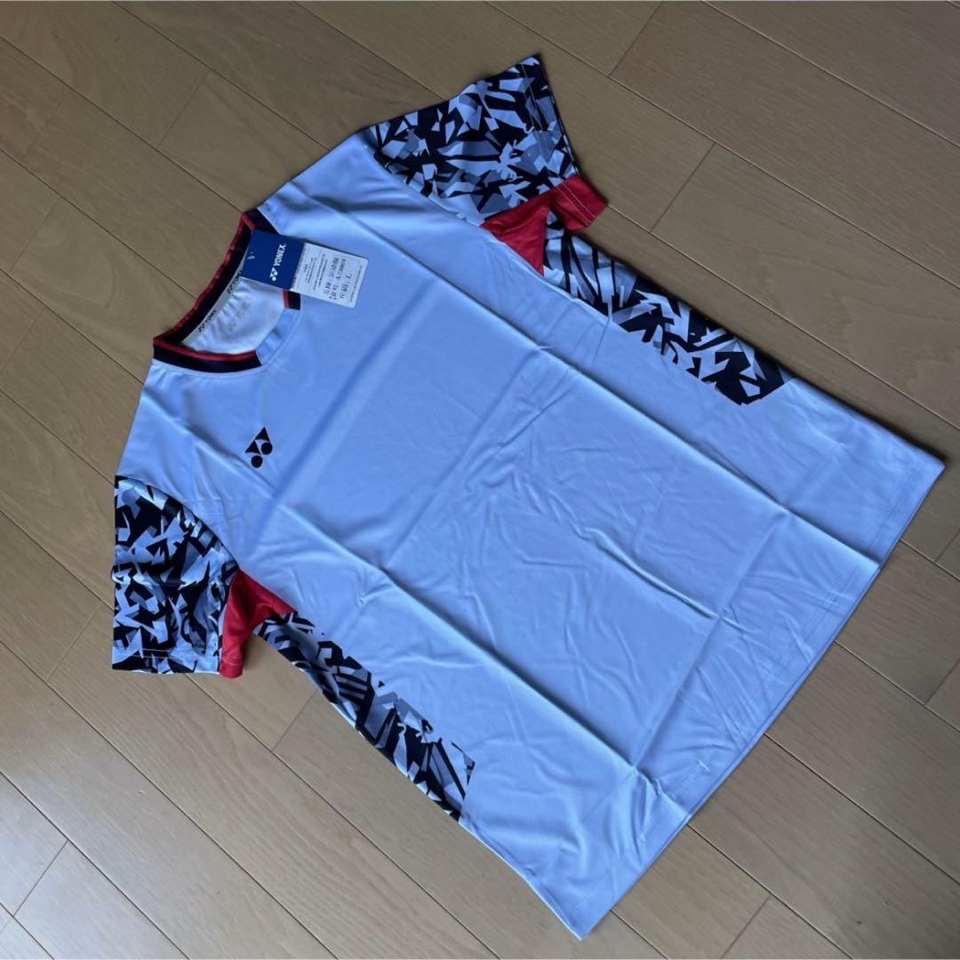 ヨネックスYONEX バドミントン日本代表モデルゲームシャツ新品XLライトブルー