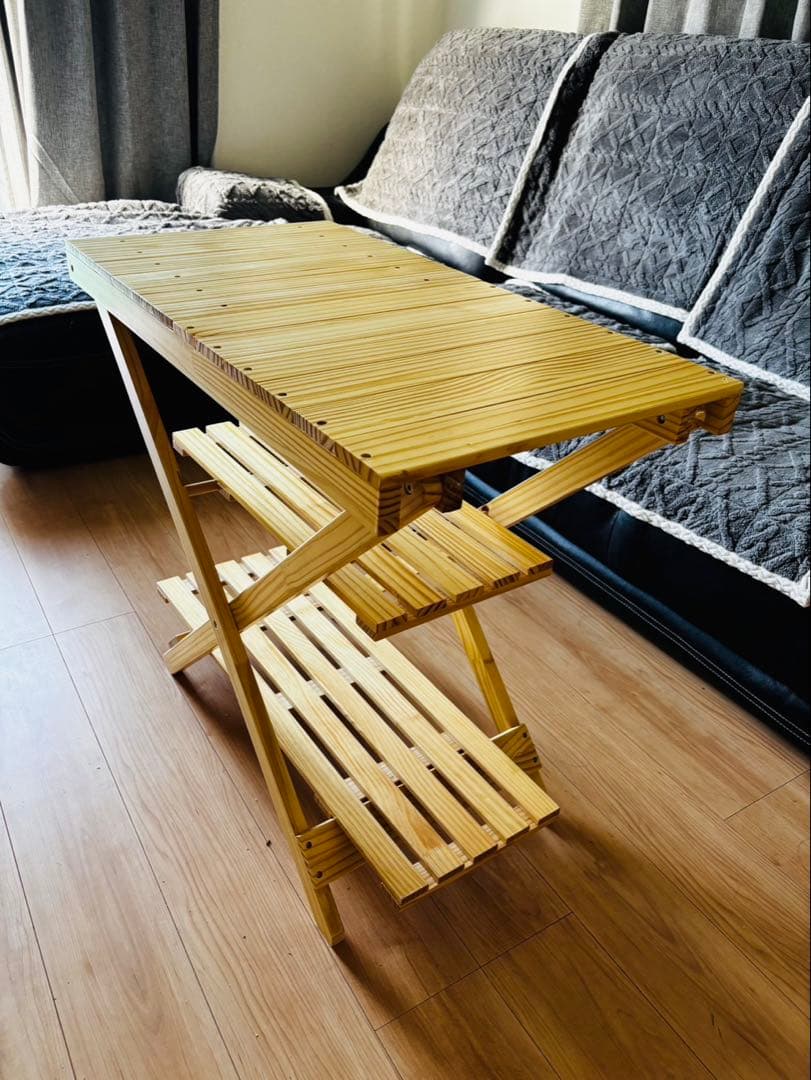 VALVE オシャレ⭐︎ 折りたたみ式　木製アウトドアテーブル