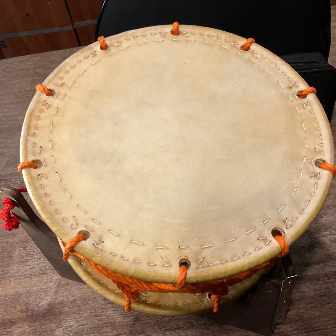 【良品】35cm！締太鼓 和太鼓 太鼓台 スタンド ケース付き 和楽器 伝統芸能