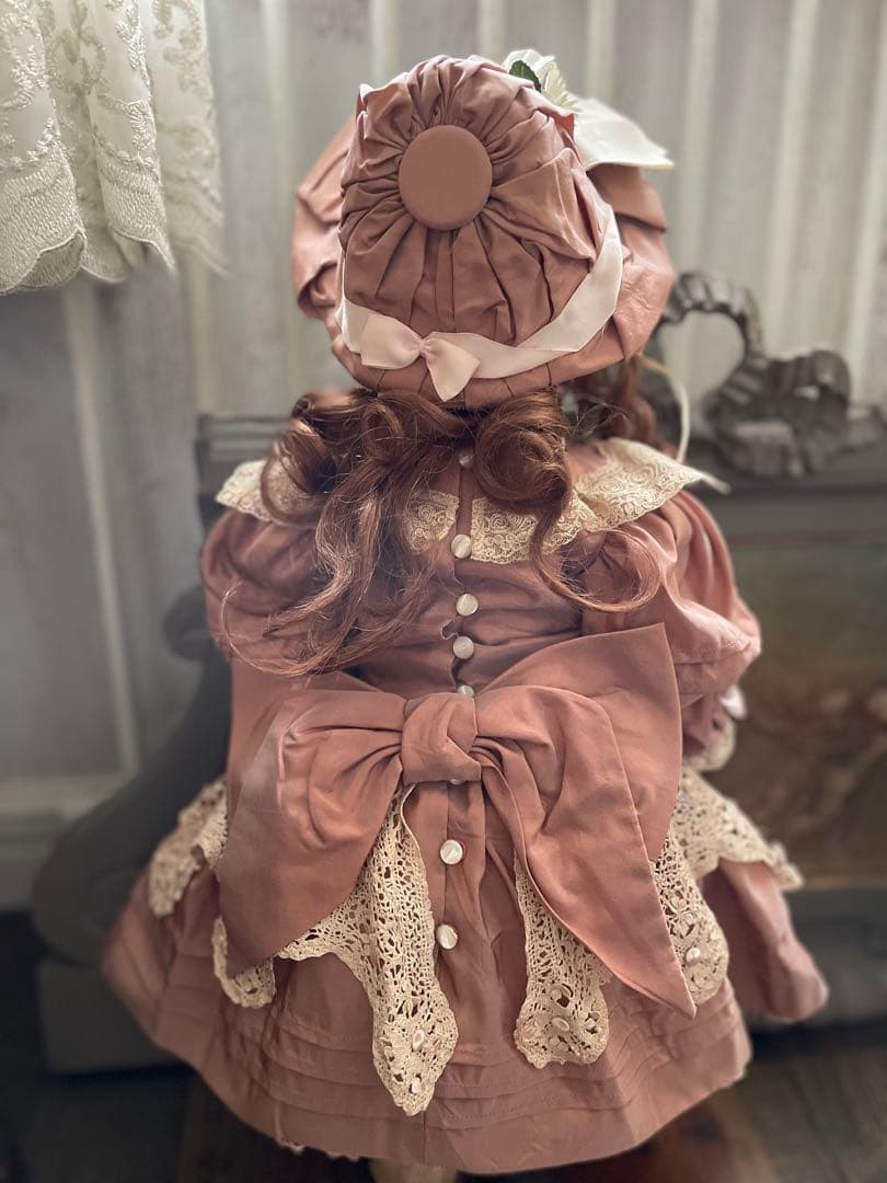 期間限定価格❣️˚✧₊⁎ ♡シルク ドールドレス & ボネ♡ドールドレス⁎⁺˳✧༚