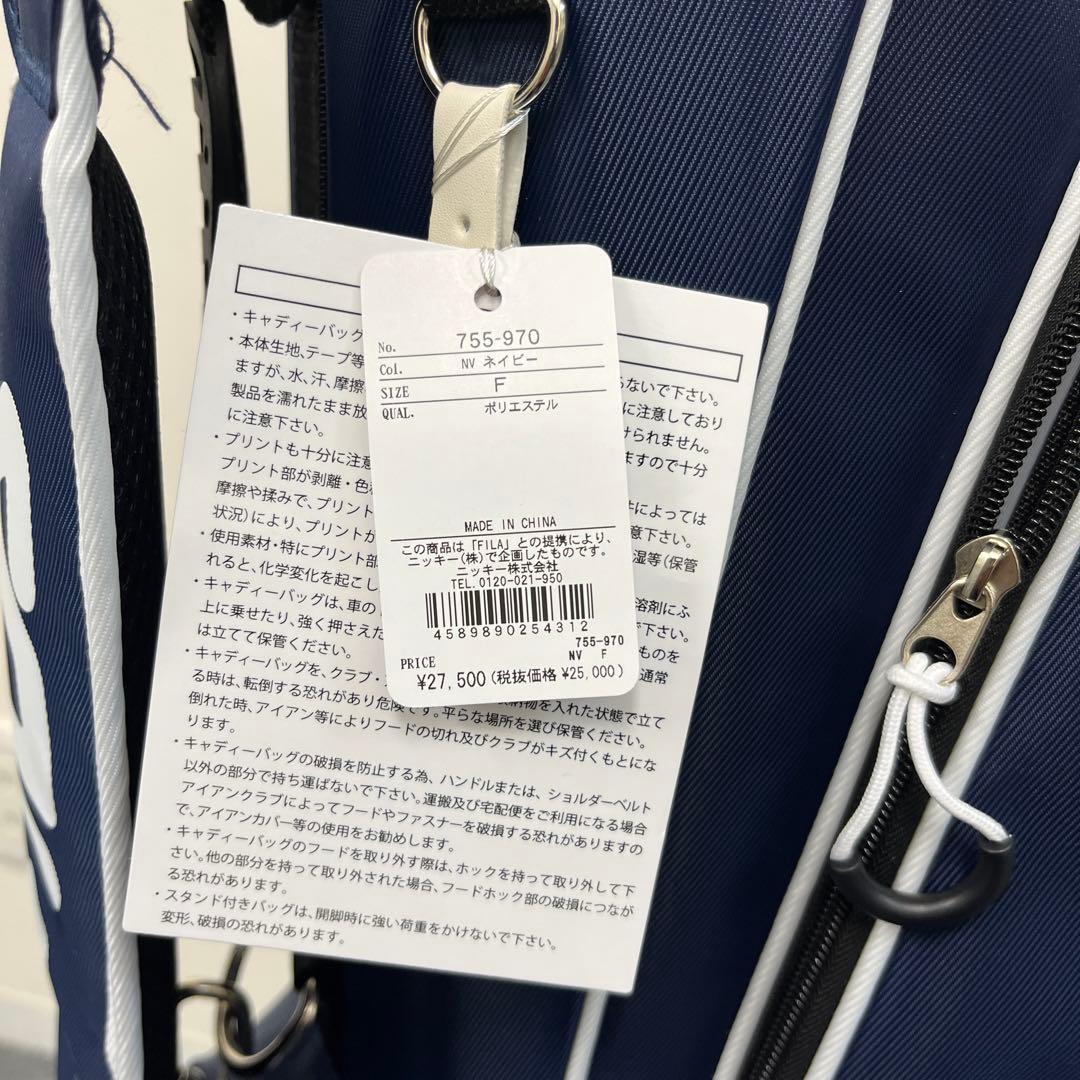 【新品】 FILA フィラ ゴルフ スタンド キャディバッグ 755-970 紺