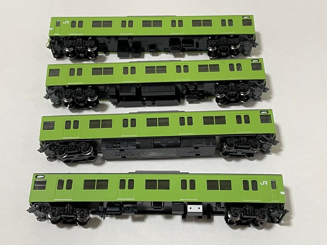 加工品 TOMIX 98422 103系 黒サッシ　ウグイス色　基本セット