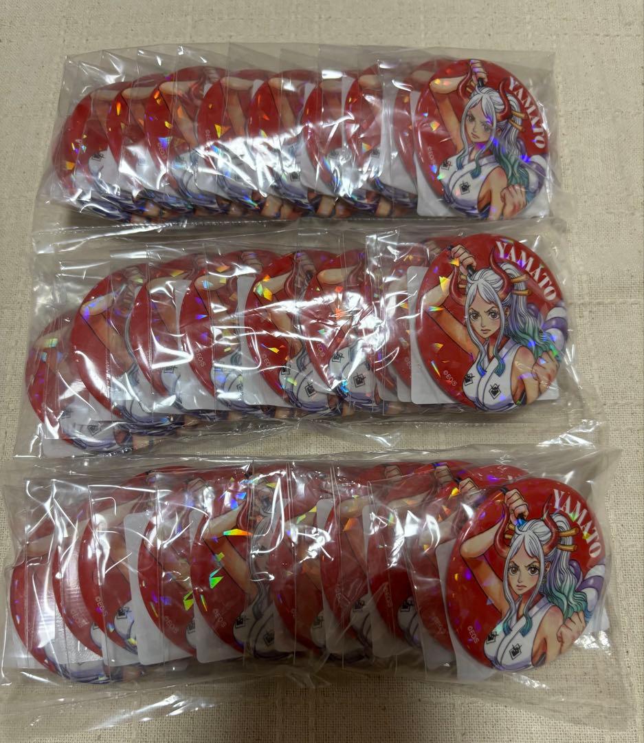 ワンピース　ONE PIECE ヤマト　オールスター缶バッジ　30点