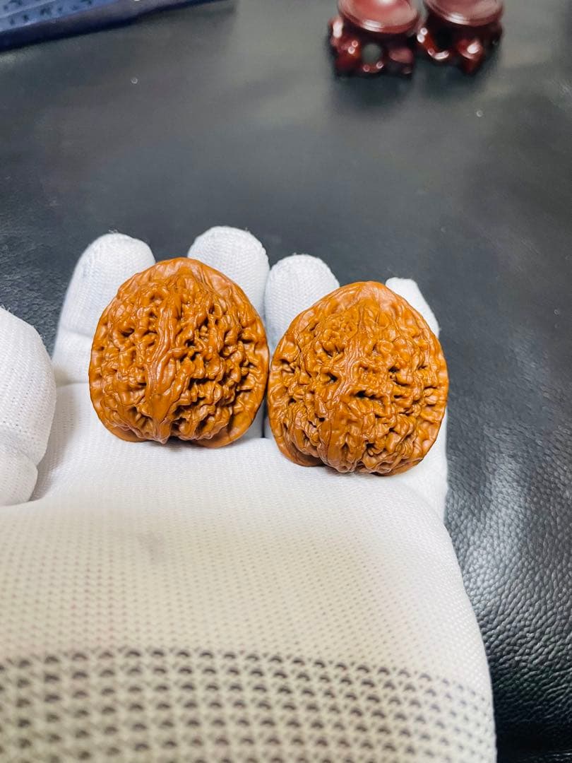 ❤️No.422遊ぶクルミ　文玩核桃 水龙纹（店主1年育てた)