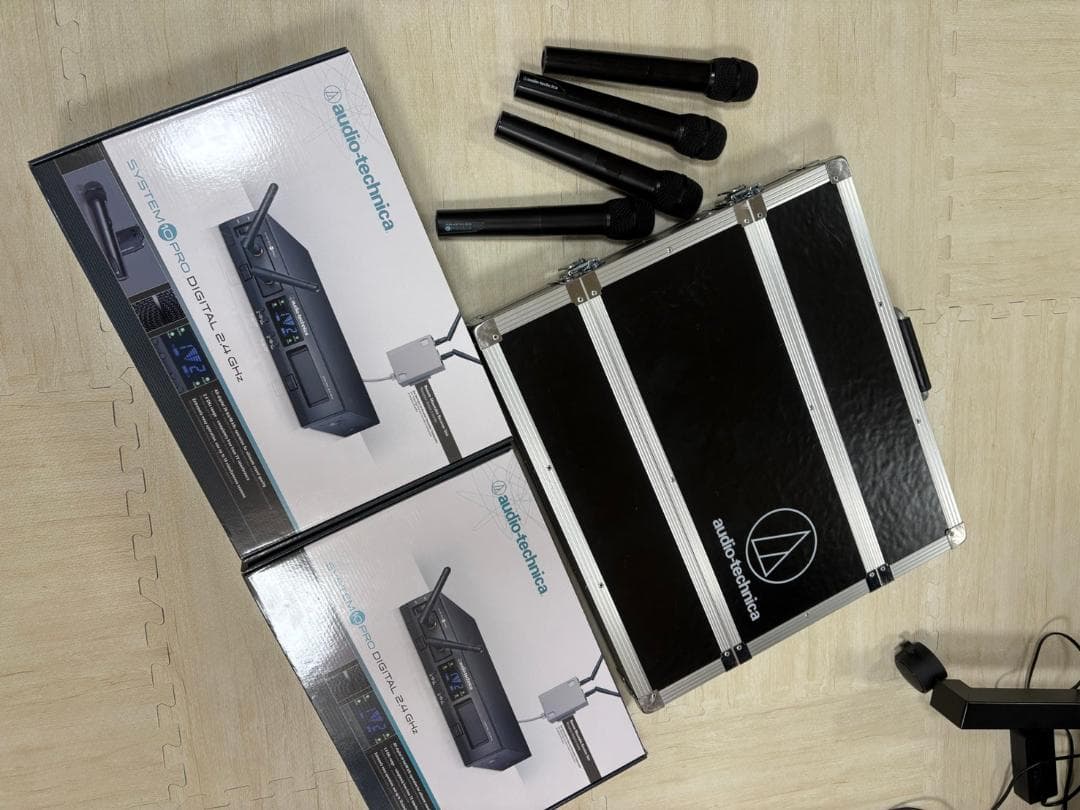根岸さまaudio-technica ワイヤレスマイク4本セット　ハードケース付