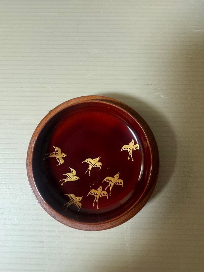 2484 茶道具　司峯作　鳥蒔絵　淡々斎好写　苫屋棗　共箱　未使用