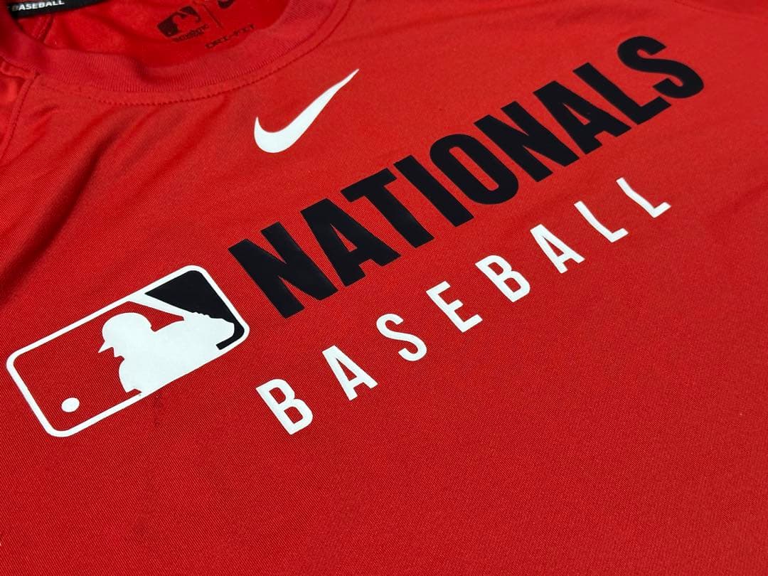 メジャーリーグナショナルズ MLB選手支給品UsedプラクティスシャツMサイズ