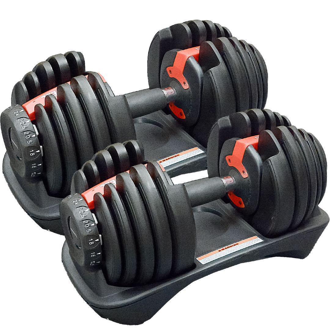 ダイヤル式　可変式　ダンベル　24kg 2個セット　トレーニング