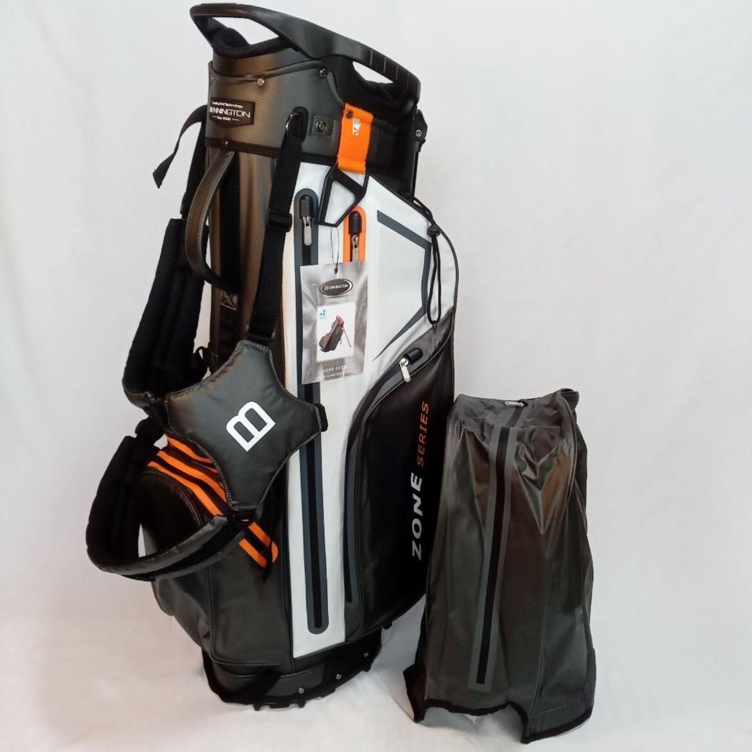 ベニントン ZONE １４分割 スタンド式キャディバック ダークグレー ホワイト