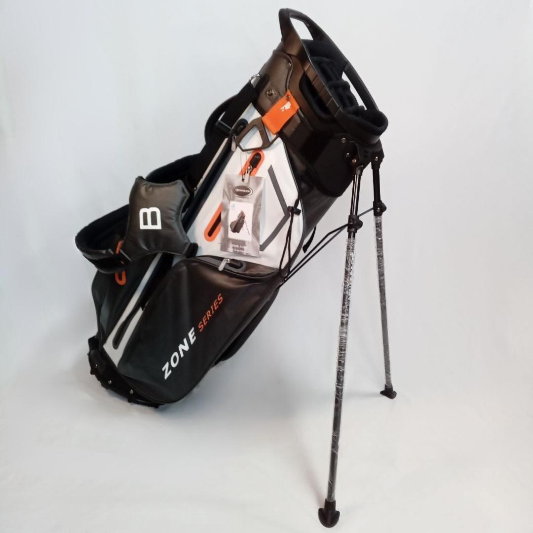 ベニントン ZONE １４分割 スタンド式キャディバック ダークグレー ホワイト