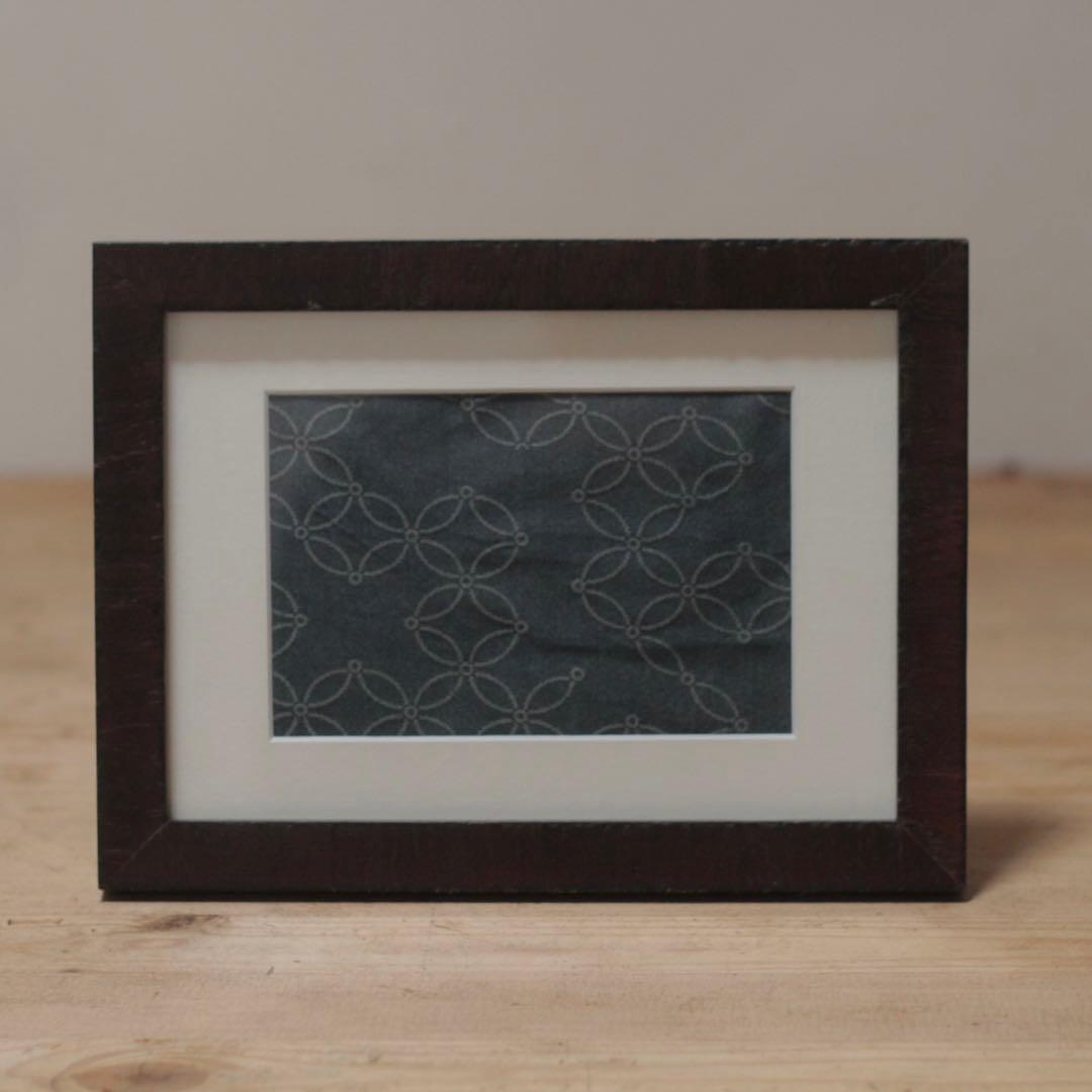 西陣織 七宝繋ぎ文 端切れ 額装 No.2