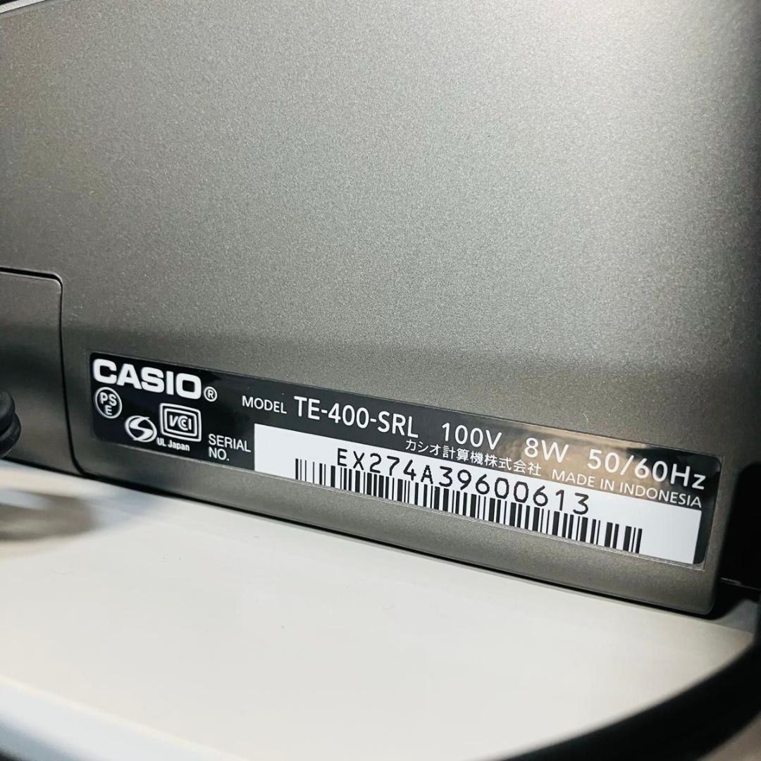 【極美品】CASIO 電子レジスター TE-400-SLR カシオ 店舗用品