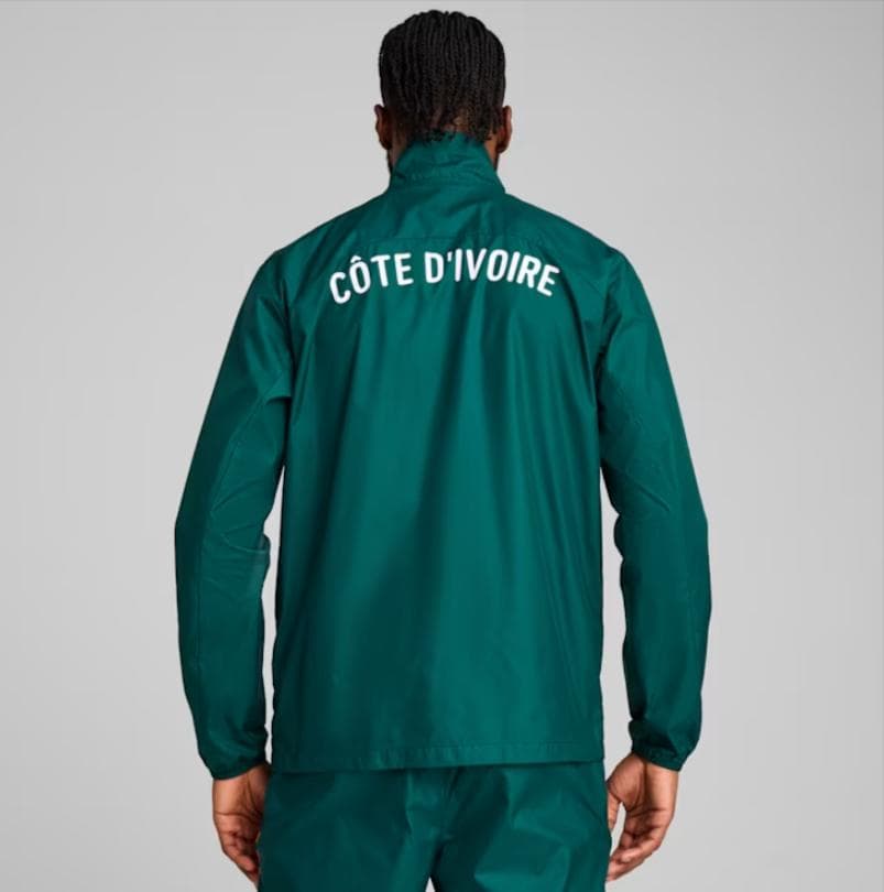 PUMA サッカー コートジボワール代表 ウーブン セットアップ S グリーン