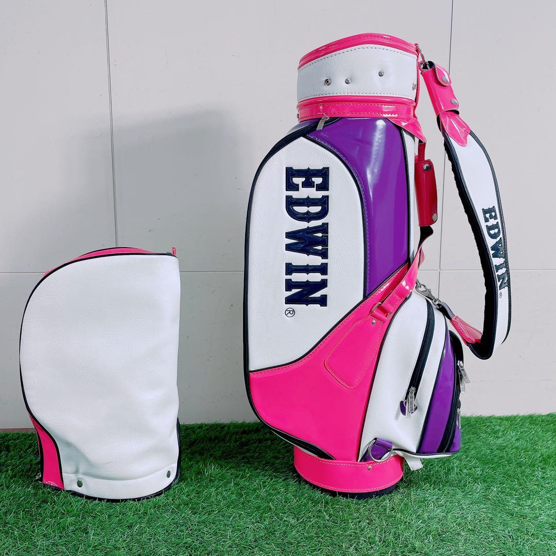 ゴルフ　キャディバッグ　エドウィン　エナメル　N2406