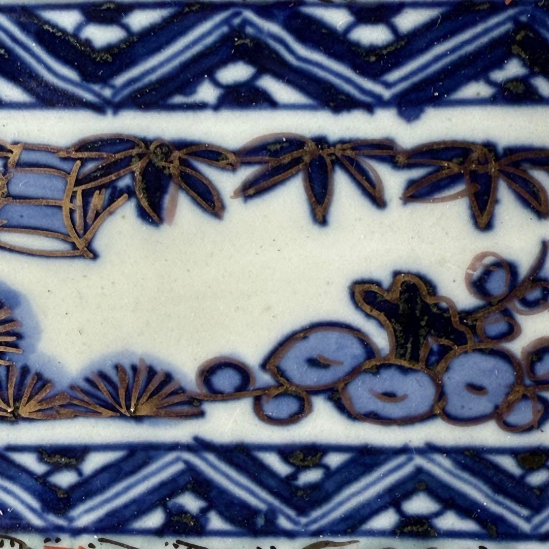 幕末〜明治期　上手　色絵風景画長皿　五客　絢爛豪華　緻密な絵付　古器を楽しむ