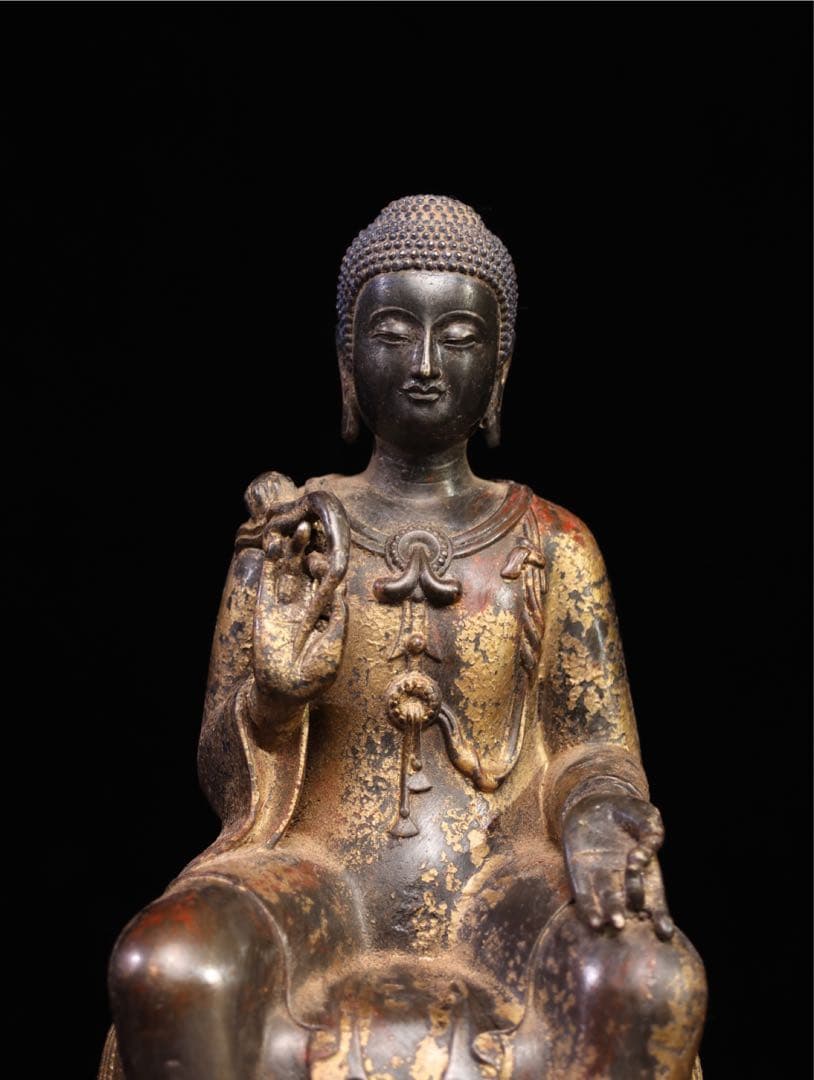 純銅　仏像「釈迦牟尼仏」