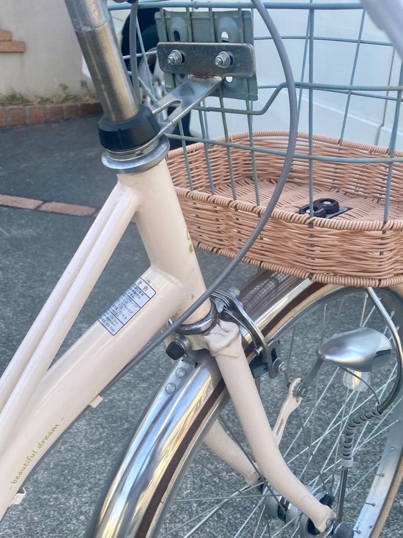 す*ち様 24インチ　シティサイクル ベージュ