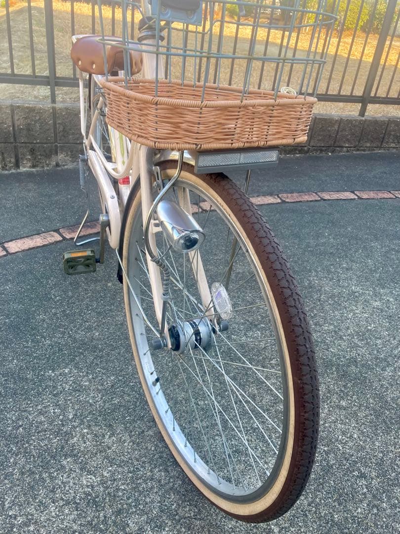 す*ち様 24インチ　シティサイクル ベージュ