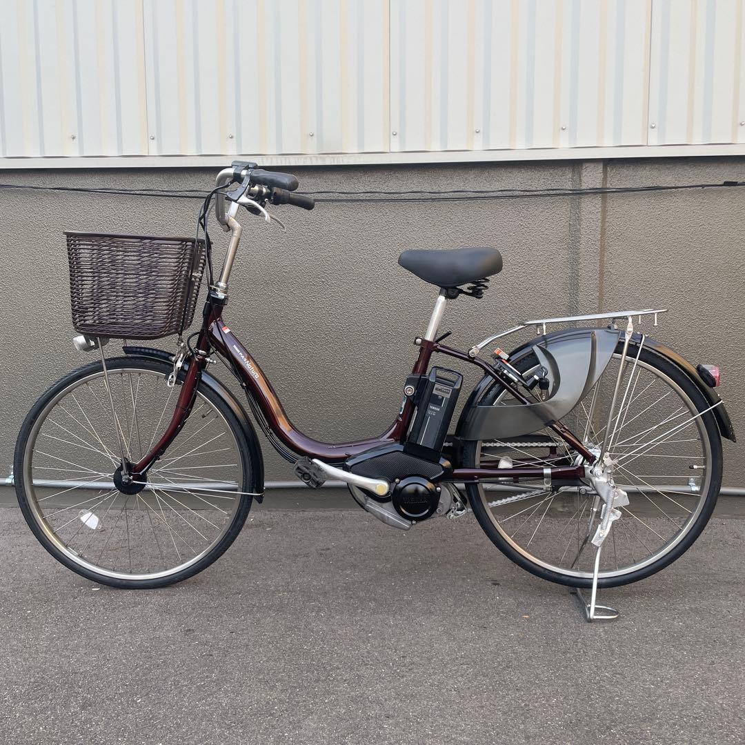 ヤマハ電動アシスト自転車24インチ バッテリー大容量12.3Ah ブラウン