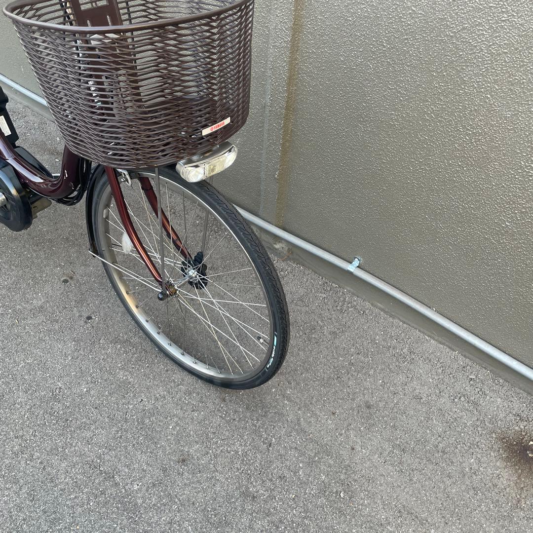 ヤマハ電動アシスト自転車24インチ バッテリー大容量12.3Ah ブラウン