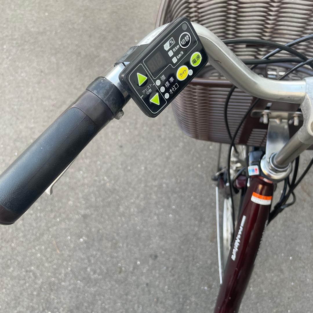 ヤマハ電動アシスト自転車24インチ バッテリー大容量12.3Ah ブラウン