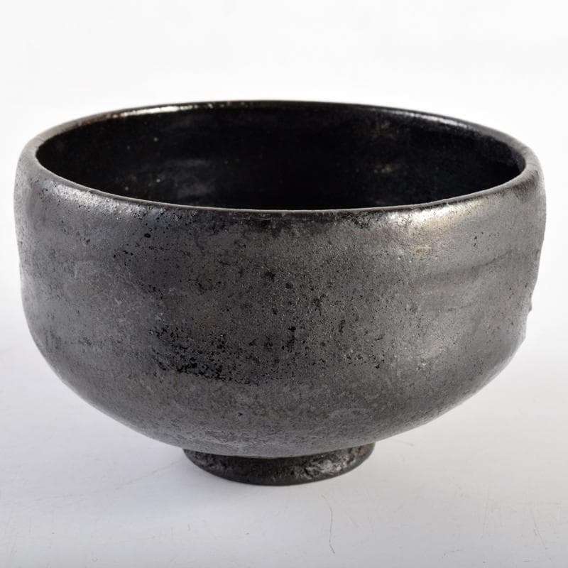 茶道具　楽吉左衛門　黒楽茶碗　時代箱付　M　R8543