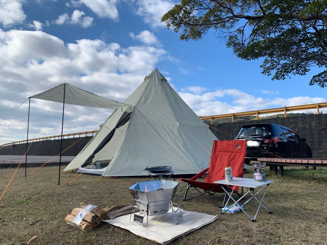 1回のみ使用⭐︎ワンポールテント 7〜8人用キャプテンスタッグ専用グランドシート付