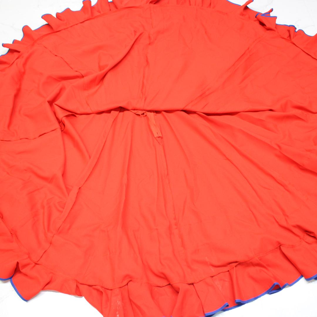 【日本製 フラメンコ衣装】レッド×豪華ボランテ naja ワンピース ドレス