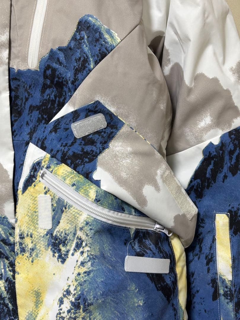 VEROMAN スキーウェア 上下セット 雪山柄 ホワイト S