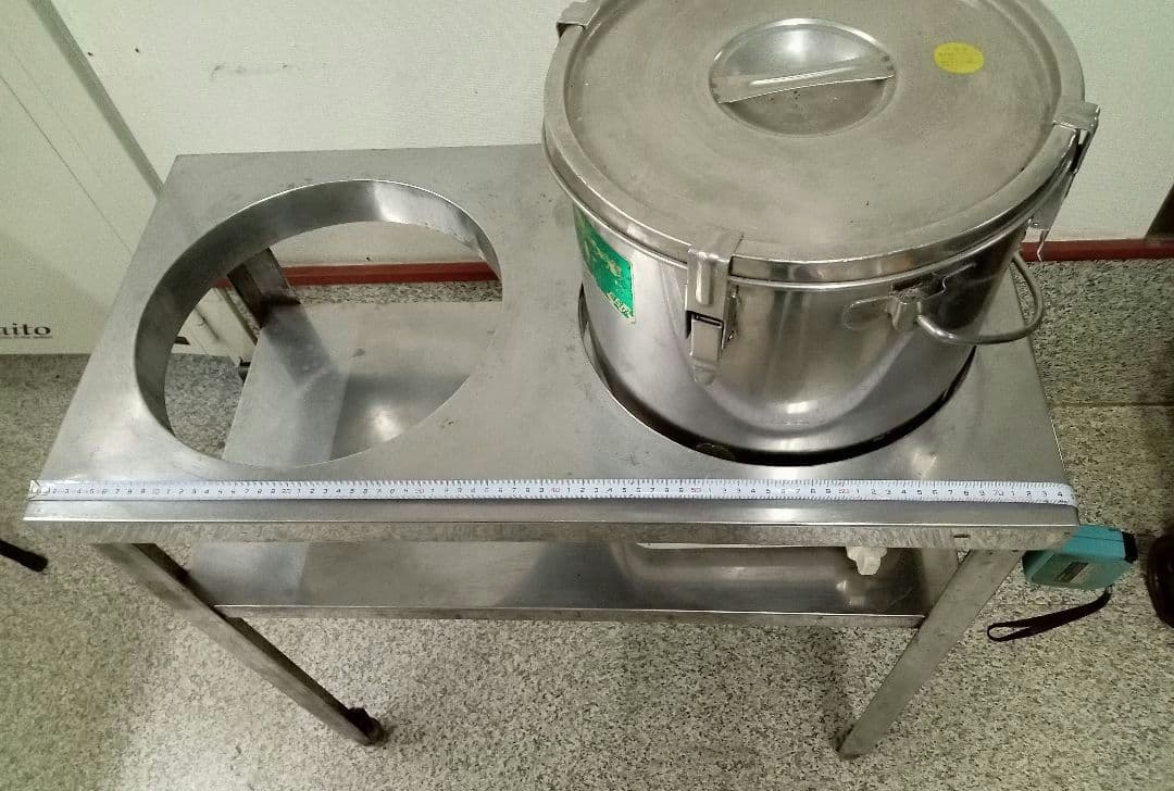 ステンレススチール製　30㌢寸胴用穴付きテーブル