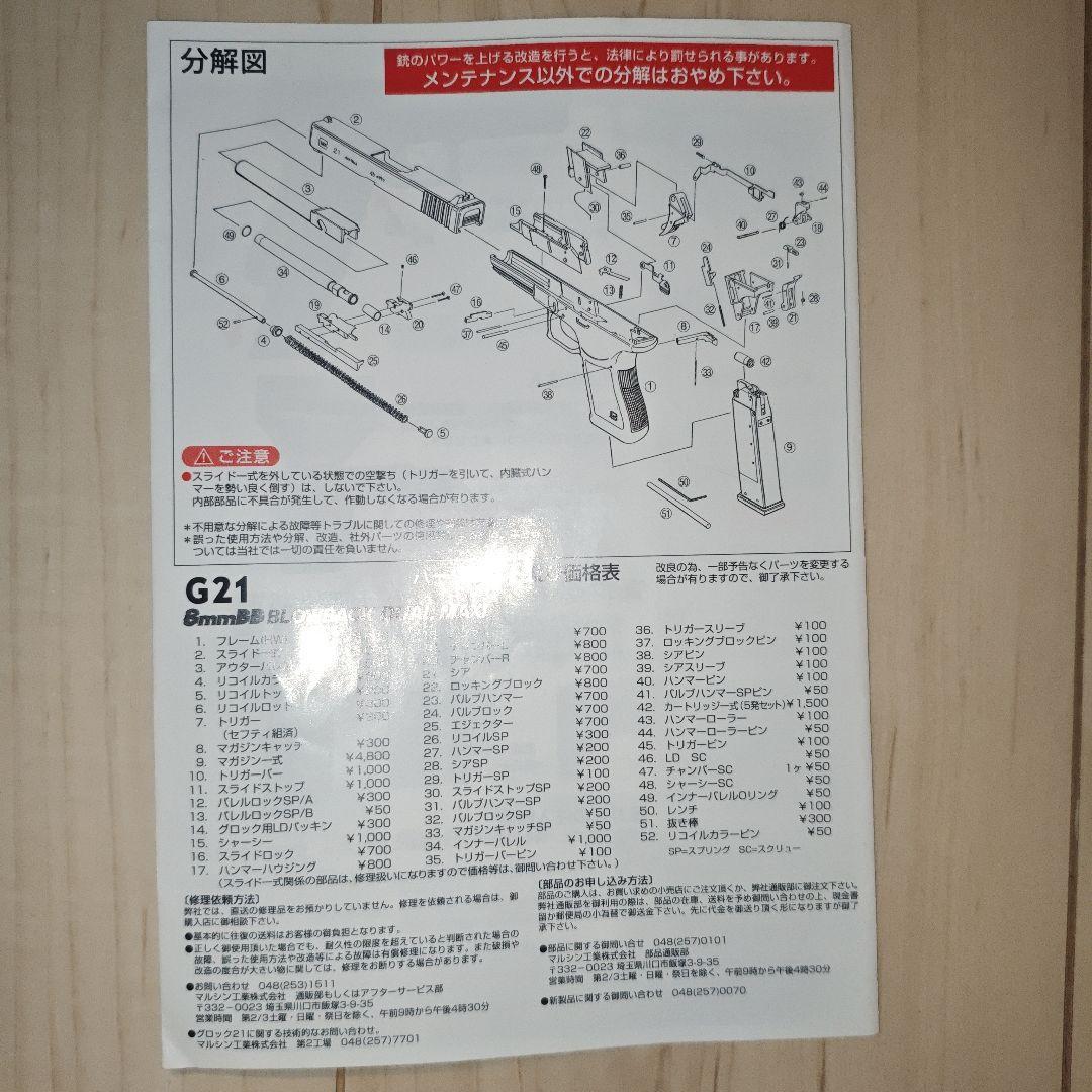 東京マルイ GLOCK 21 ガスガン