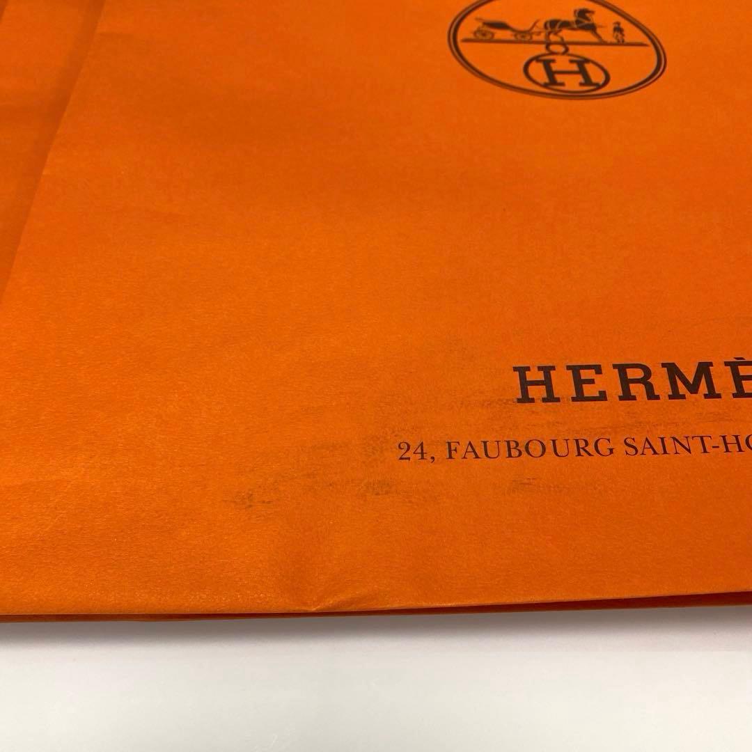 新品未使用　HERMÈS オレンジ ショップ袋 大きめ　合計14袋　リボン×2