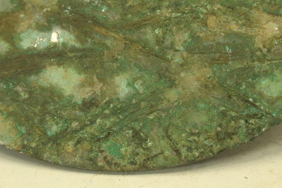 中国美術 青銅鏡 饕餮紋 時代物(HA506)