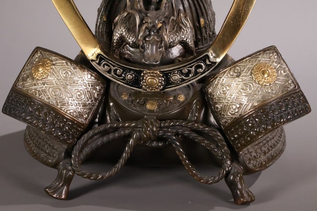 金工 龍光堂造 銅製 兜形 香炉 5374g 香道具 香爐 置物【MA756】