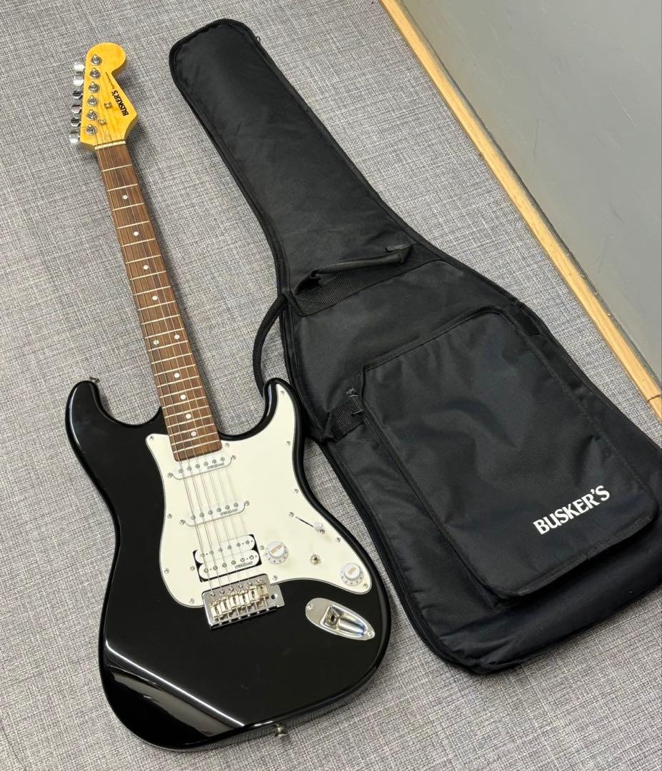 BUSKER'S BST-2H エレキギター ストラトタイプ 黒 バスカーズ
