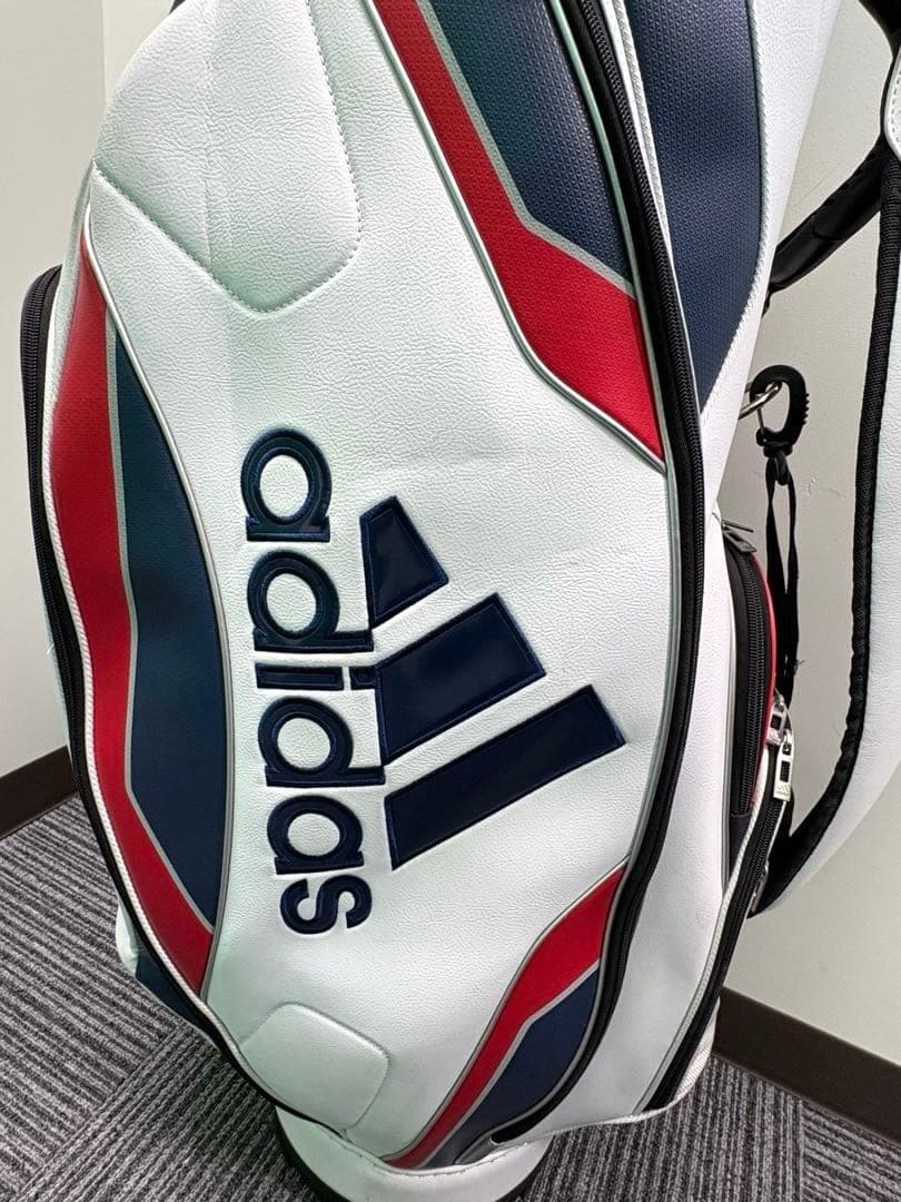 【美品】アディダス　ゴルフ　キャディバック　ホワイト　軽量