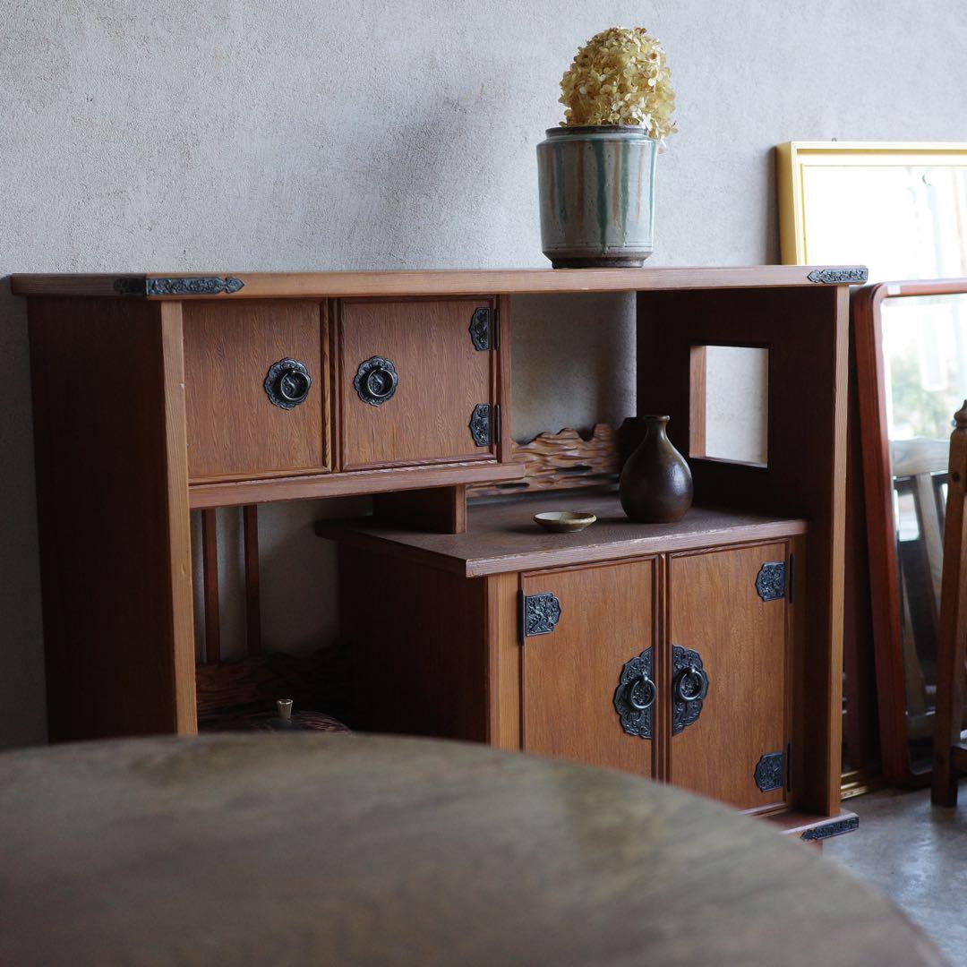 値下げしました！屋久杉の茶箪笥　茶棚　飾り棚