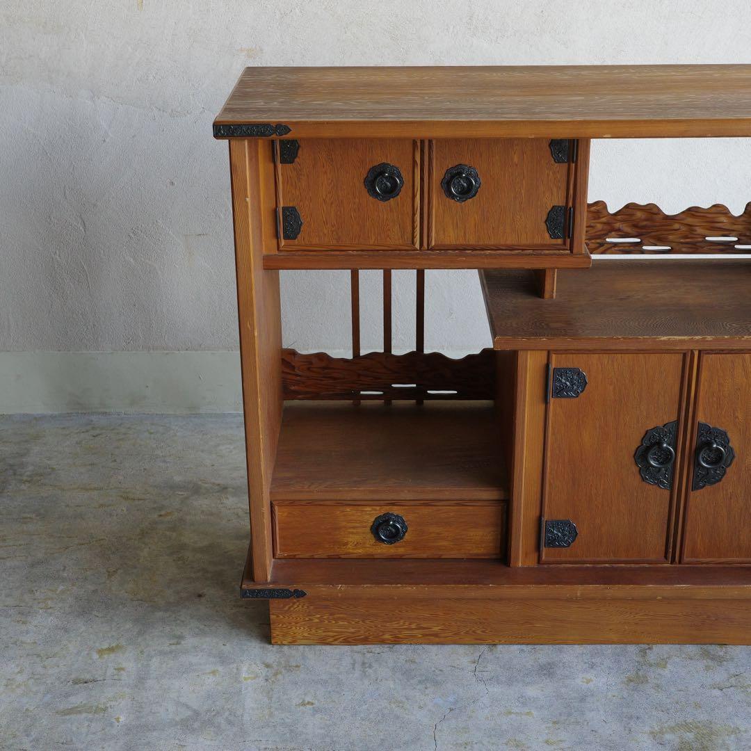 値下げしました！屋久杉の茶箪笥　茶棚　飾り棚