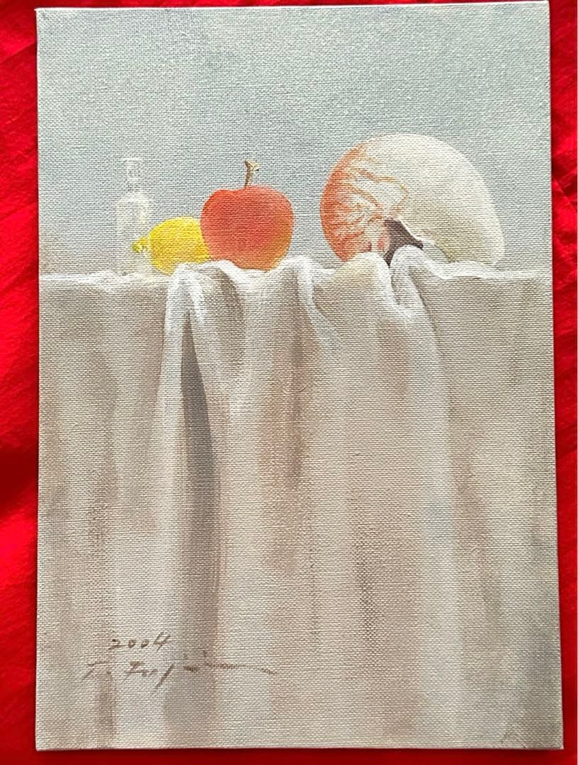 超限定7月16日20時迄‼️珠玉のサムホール　藤井武「ときの記憶」油彩'04作署名